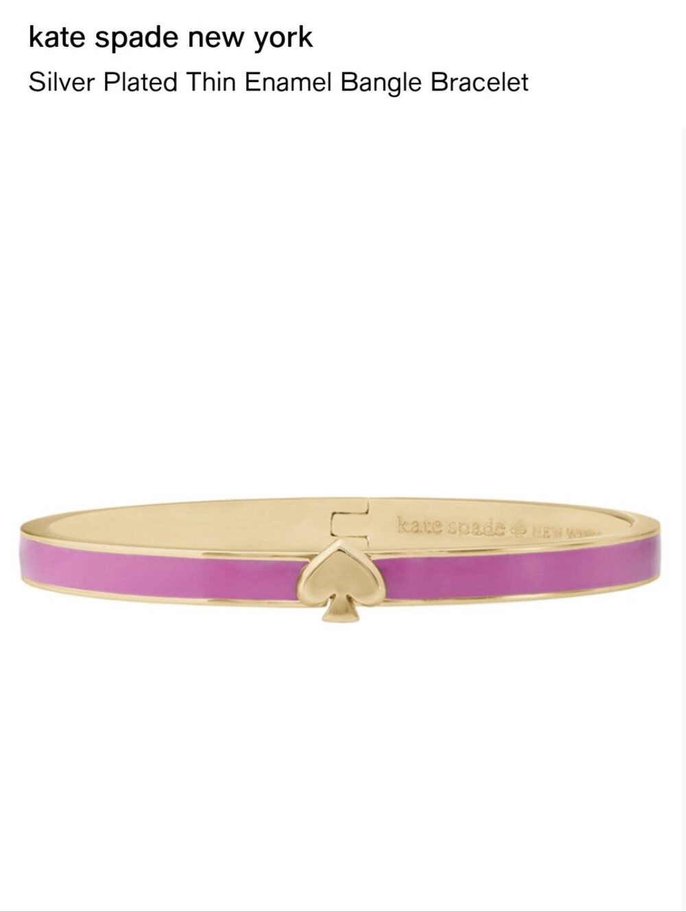 kate spade Silver Plated Thin Enamel Bangle Bracelet